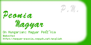peonia magyar business card